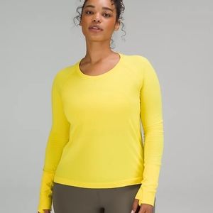 lululemon athletica Yellow Long Sleeve Top